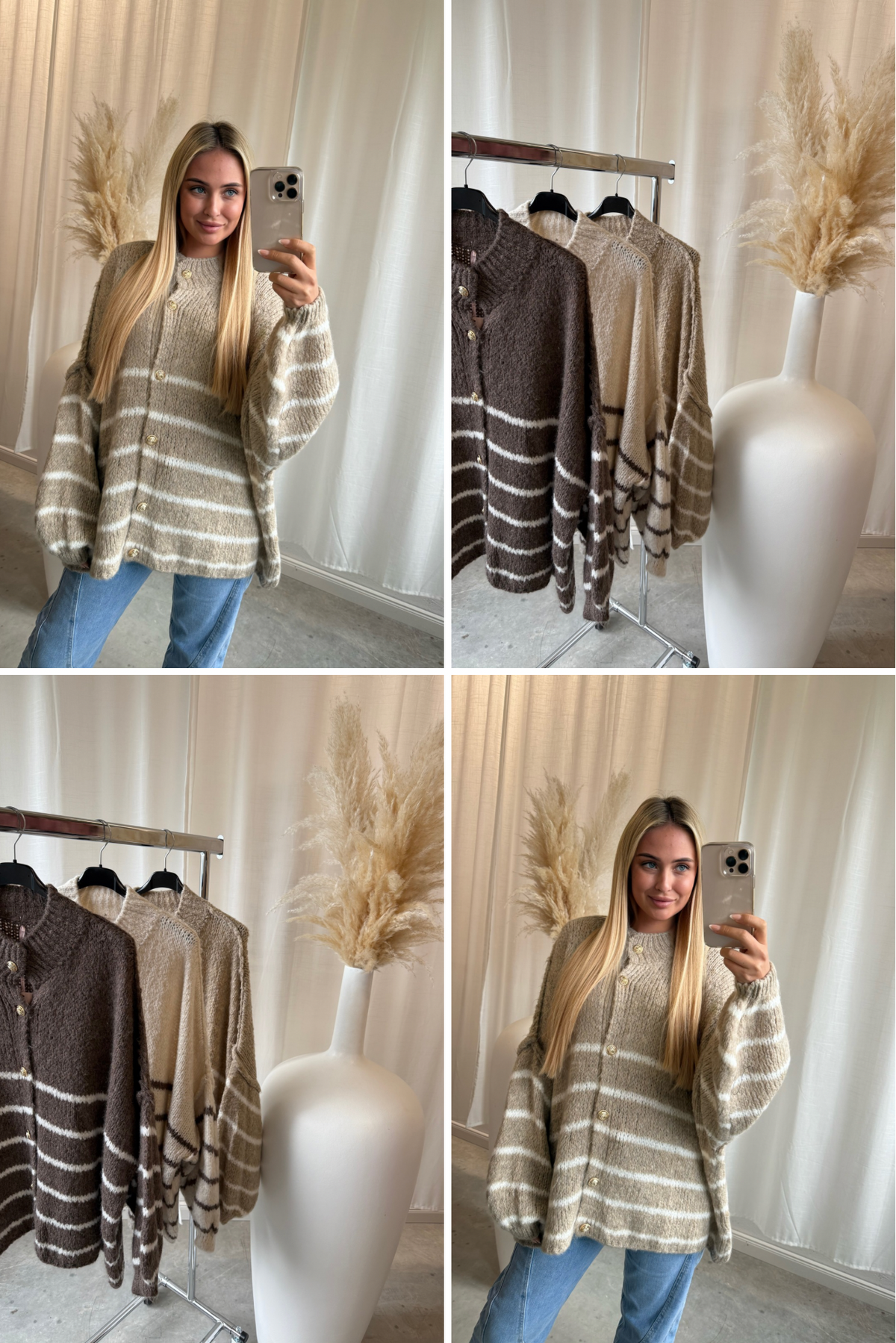 Strickjacke Fee gestreift
