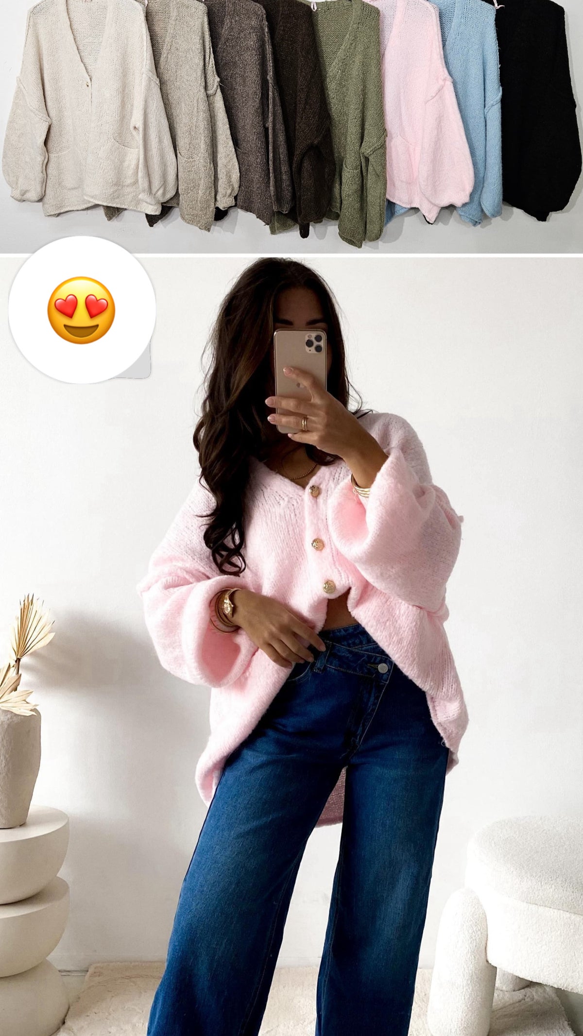 Strickjacke Zara mit Taschen
