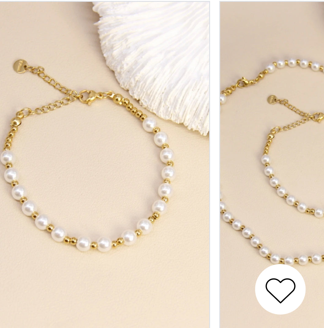 Perlen,armband aus Edelstahl