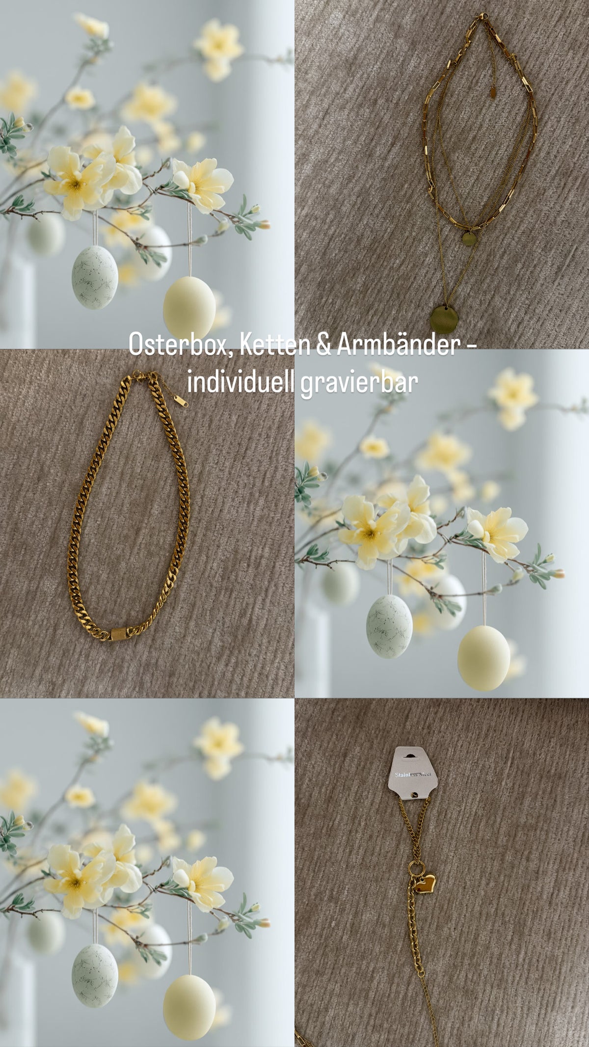 Osterbox, Ketten & Armbänder – individuell gravierbar