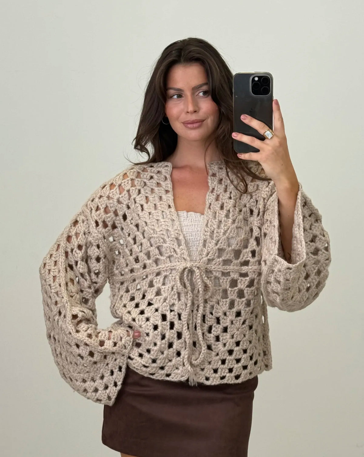 Strickjacke Eis