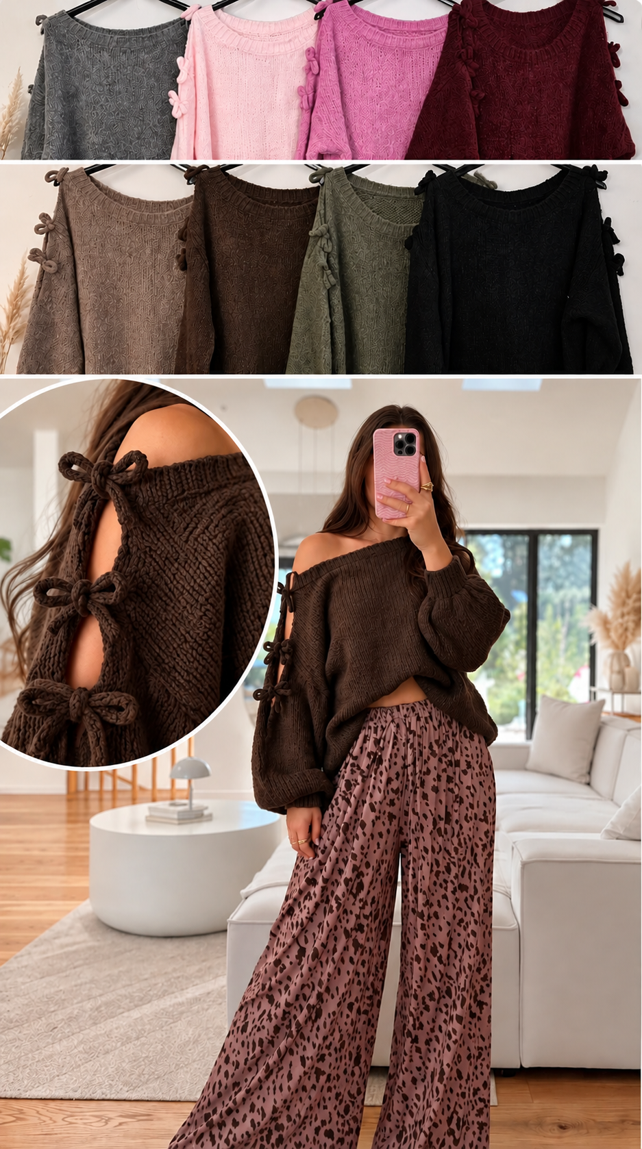 Pullover Schleife
